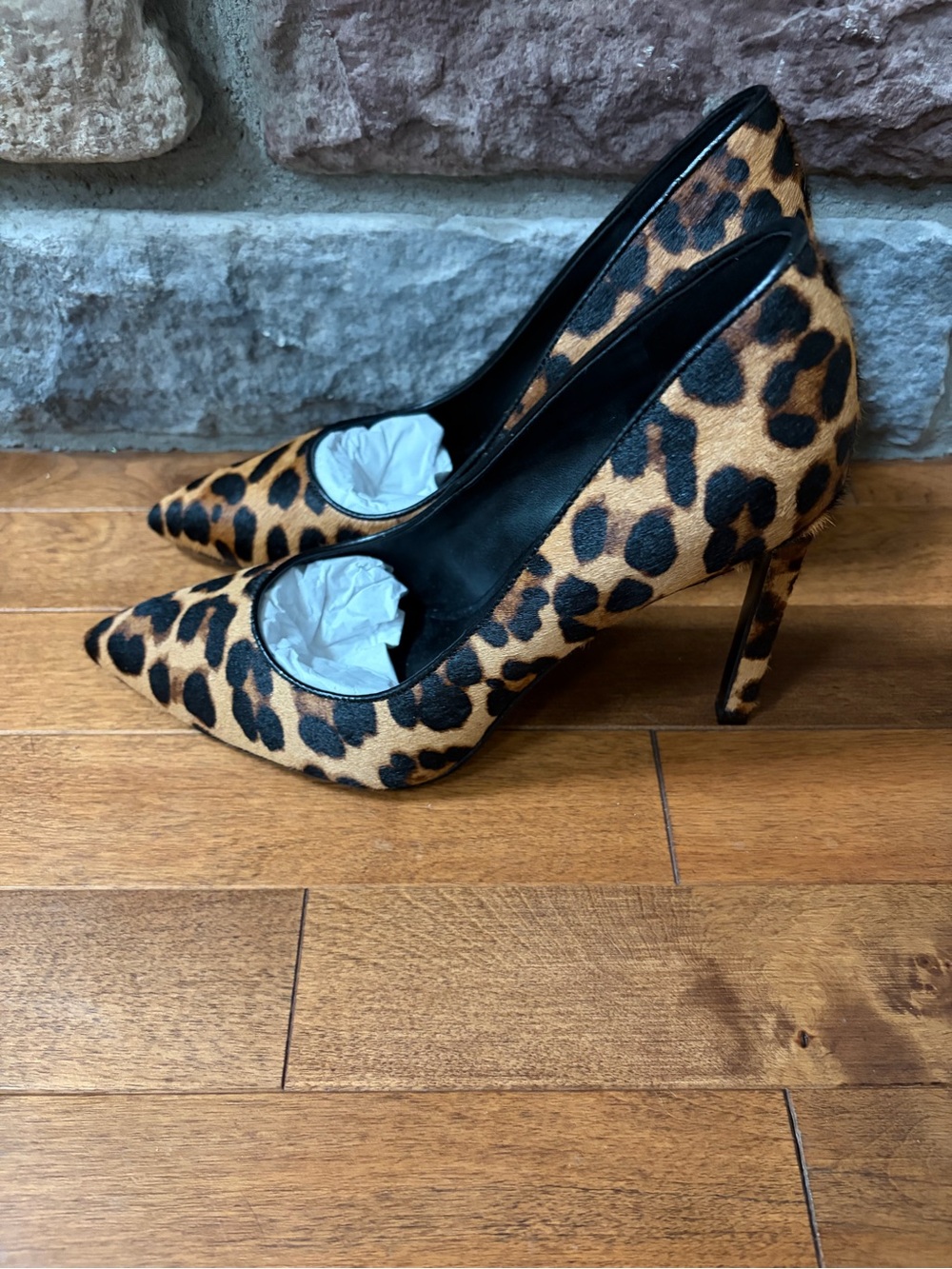 Nine West Leopard Print Pointed Toe Stiletto Pumps - Leopard
